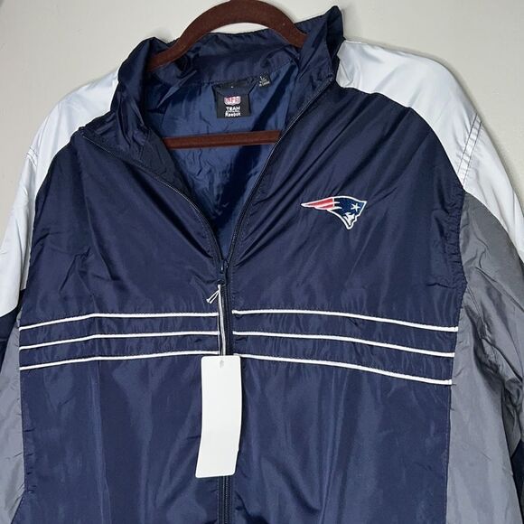 NFL Mens L Weather Full Zip Up Hoodie Jacket Navy - Picture 5 of 14